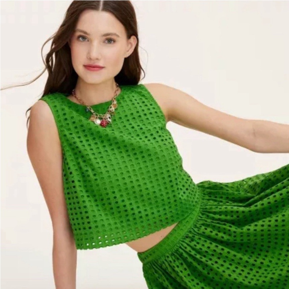 Kate Spade eyelet shell tank top